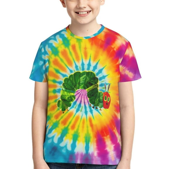 Kids 3D Graphic Hungry Caterpilla T-Shirts, Novelty Shirts Crewneck Short Sleeve Tees for Youth Boys Girls