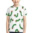 thumbnail image 1 of Kids 3D Graphic Hungry Caterpilla T-Shirts, Novelty Shirts Crewneck Short Sleeve Tees for Youth Boys Girls, 1 of 8