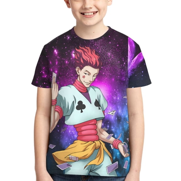 Kids 3D Graphic Hunter X Hunte Hisoka T-Shirts, Novelty Shirts Crewneck Short Sleeve Tees for Youth Boys Girls