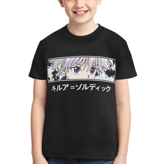 Kids 3D Graphic Hunter X Hunte Killua T-Shirts, Novelty Shirts Crewneck Short Sleeve Tees for Youth Boys Girls
