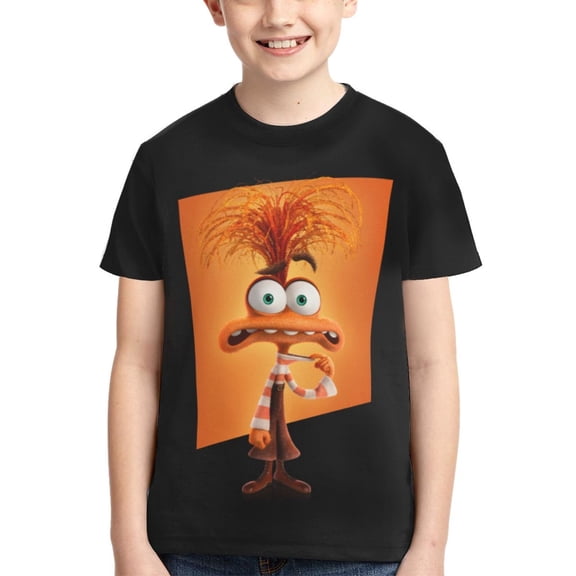 Kids 3D Graphic Inside O-u T-Shirts, Novelty Shirts Crewneck Short Sleeve Tees for Youth Boys Girls