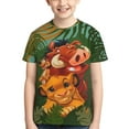 thumbnail image 1 of Kids 3D Graphic Lion King T-Shirts, Novelty Shirts Crewneck Short Sleeve Tees for Youth Boys Girls, 1 of 8