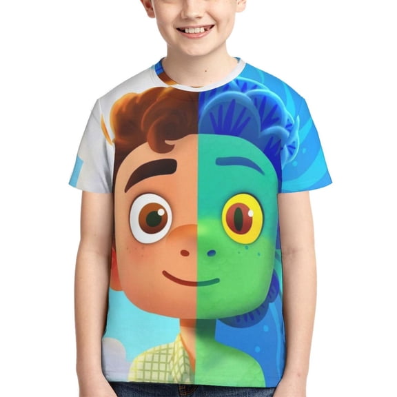 Kids 3D Graphic Luc T-Shirts, Novelty Shirts Crewneck Short Sleeve Tees for Youth Boys Girls