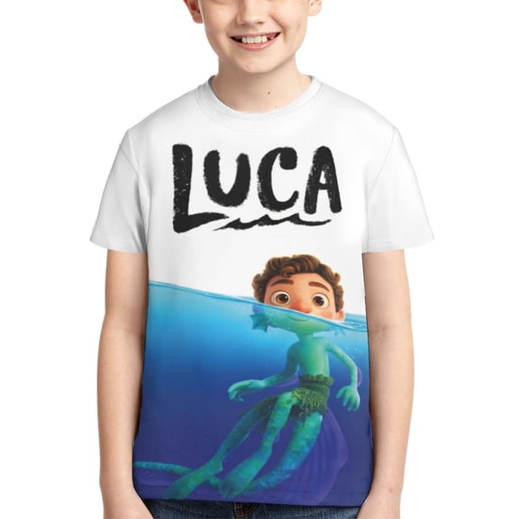 Kids 3D Graphic Luc T-Shirts, Novelty Shirts Crewneck Short Sleeve Tees for Youth Boys Girls