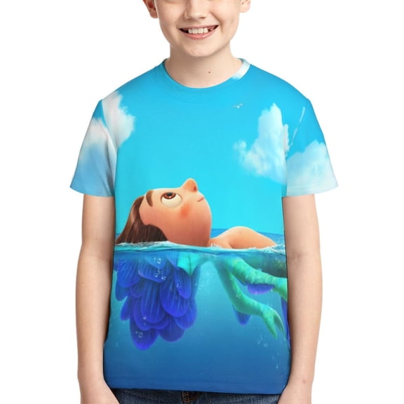 Kids 3D Graphic Luc T-Shirts, Novelty Shirts Crewneck Short Sleeve Tees for Youth Boys Girls