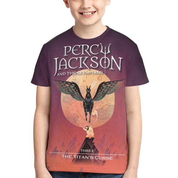 Kids 3D Graphic Percy Jack-so T-Shirts, Novelty Shirts Crewneck Short Sleeve Tees for Youth Boys Girls