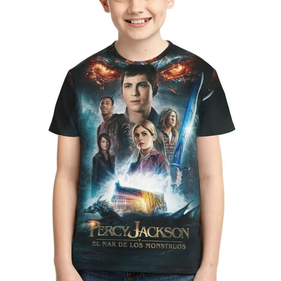 Kids 3D Graphic Percy Jack-so T-Shirts, Novelty Shirts Crewneck Short Sleeve Tees for Youth Boys Girls