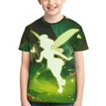 thumbnail image 1 of Kids 3D Graphic Tinker Bell T-Shirts, Novelty Shirts Crewneck Short Sleeve Tees for Youth Boys Girls, 1 of 8