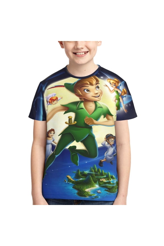 Kids 3D Graphic Tinker Bell T-Shirts, Novelty Shirts Crewneck Short Sleeve Tees for Youth Boys Girls