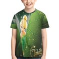 thumbnail image 1 of Kids 3D Graphic Tinker Bell T-Shirts, Novelty Shirts Crewneck Short Sleeve Tees for Youth Boys Girls, 1 of 8