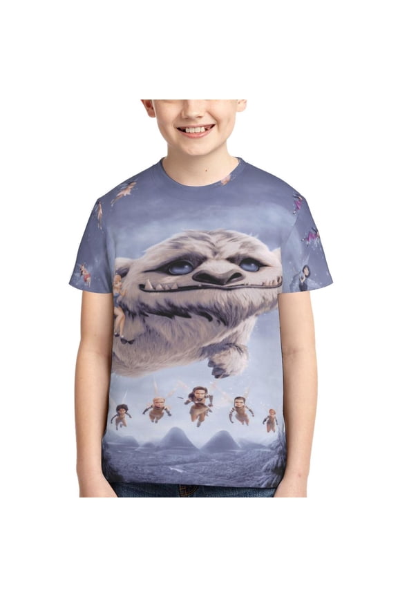 Kids 3D Graphic Tinker-bel Legend of the Never Beast T-Shirts, Novelty Shirts Crewneck Short Sleeve Tees for Youth Boys Girls