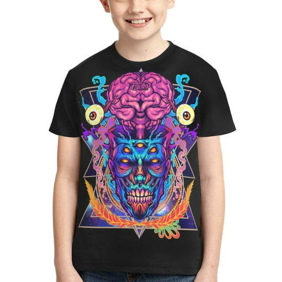 Kids 3D Graphic Tool Lateralus T-Shirts, Novelty Shirts Crewneck Short Sleeve Tees for Youth Boys Girls