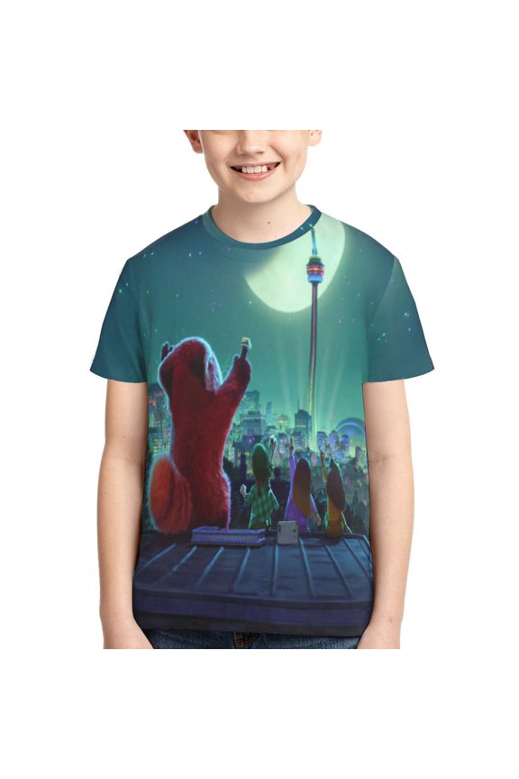 Kids 3D Graphic Turning R-e T-Shirts, Novelty Shirts Crewneck Short Sleeve Tees for Youth Boys Girls