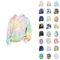 thumbnail image 1 of Kids 3D Tie Dye Hoodies Long Sleeve Spring Fall Graphic Hooded Sweatshirt for Boys Girls Pullover Tops, 1 of 1