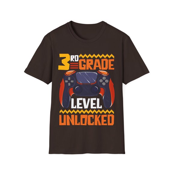 Kids 3rd Grade Level Unlocked First Day Of School Video Game Unisex T-Shirt