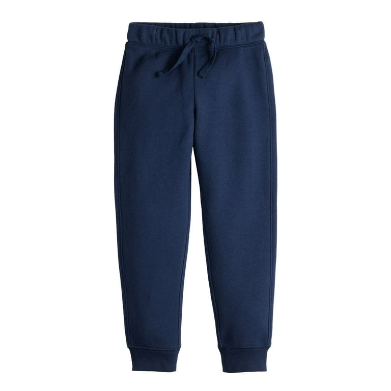 Kids 4 12 Jumping Beans Fleece Jogger Pants Color Bayou Navy Size 7 Walmart