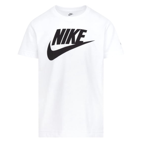 Kids 4-7 Nike Futura Logo T-shirt Color: White Size: 6