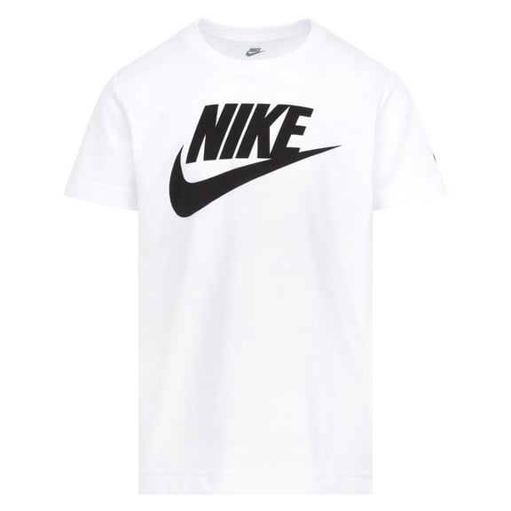 Kids 4-7 Nike Futura Logo T-shirt Color: White Size: 7