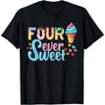 thumbnail image 1 of Kids 4 Ever Sweet 4th Birthday Ice Cream Party for Girls T-Shirt, 1 of 4
