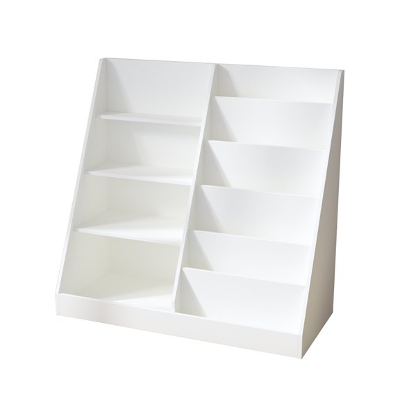 Kids 4 TierBookshelf, Children Storage BookWith 6 LayerBookcase, Book Toy Organizer Cabinet Chest ForNursery