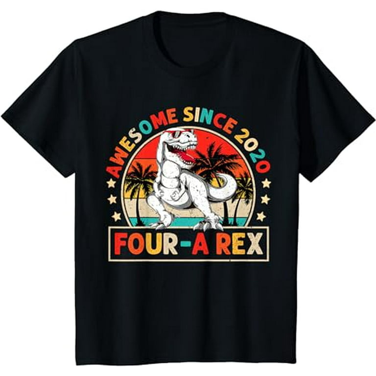Kids 4 Year Old Shirt 4th Birthday Boy T Rex Dinosaur T Shirt Kids 4 Year Old Shirt 4th Birthday Boy T Rex Dinosaur T Shirt