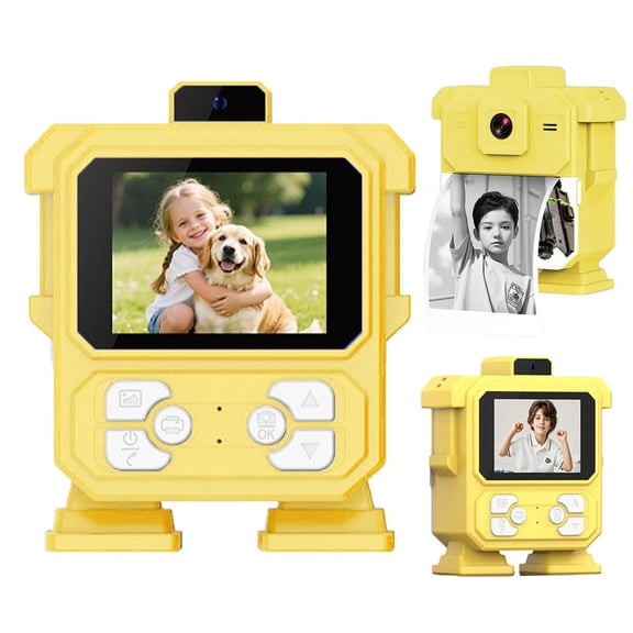 Kids 48MP Instant Print Camera - 1080P HD Digital Camera for Children with Front & Rear Dual Lenses, 16X Zoom, Eye-Protection IPS Screen, 1300mAh Battery, Christmas Birthday Gift for 4-12 Girls Boys