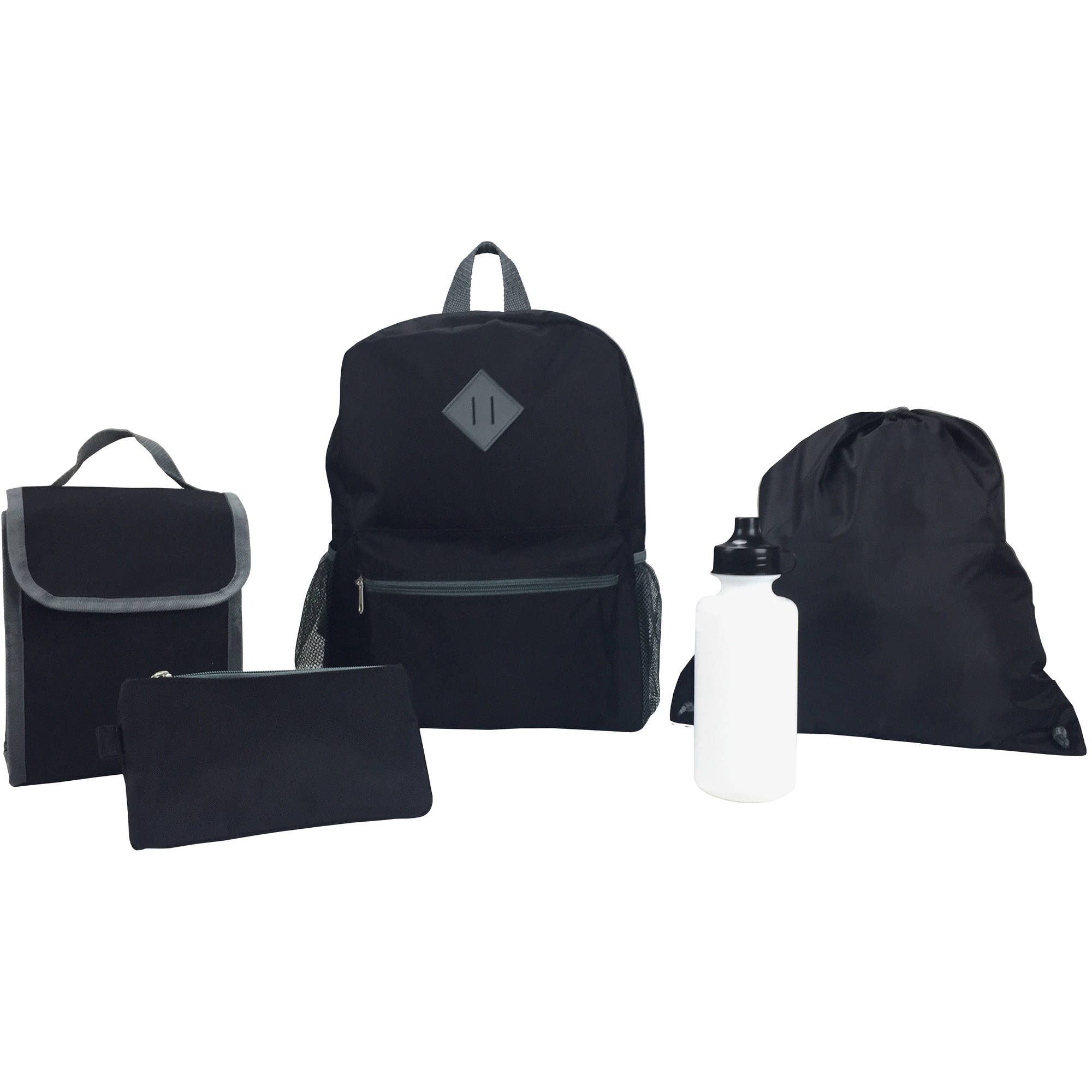 Kids 5 Piece backpack wth Lunch Bag, Waterbottle, Cinch bag and Pencil Case - image 1 of 6