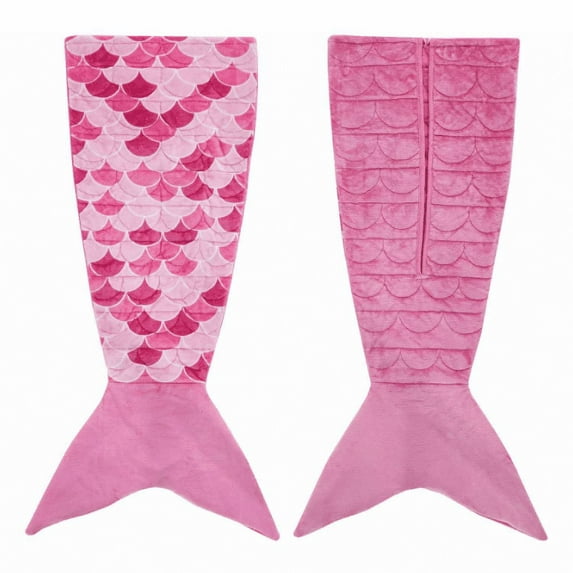 Kids 5-lb. Mermaid Fishtail Weighted Blanket (Pink)
