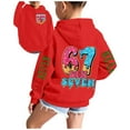 thumbnail image 1 of Kids 6 7 Sweatshirt 67 Boys Girls Kids Youth Ice Cream Funny Sweatshirt Hoodies Red 6 Y-7 Y, 1 of 4