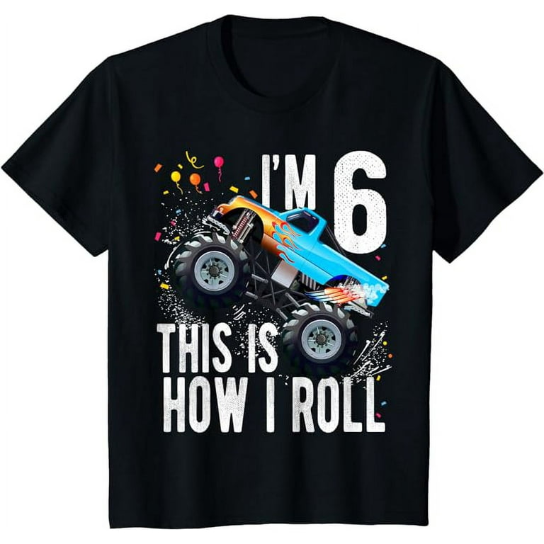 Kids 6 Year Old Shirt 6th Birthday Boy Monster Truck Car T Shirt Kids 6 Year Old Shirt 6th Birthday Boy Monster Truck Car T Shirt