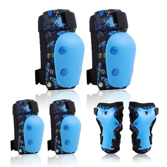 Kids 6 in 1 Bike Protective Gear Set Knee Elbow Wrist Pads
