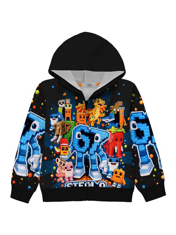 Kids 67 MEME 3D Prints Zip up Hoodie Cartoon Jacket Boys Funny Causal Sweatshirt Youth Steal a Brainrot Hooded Tops 