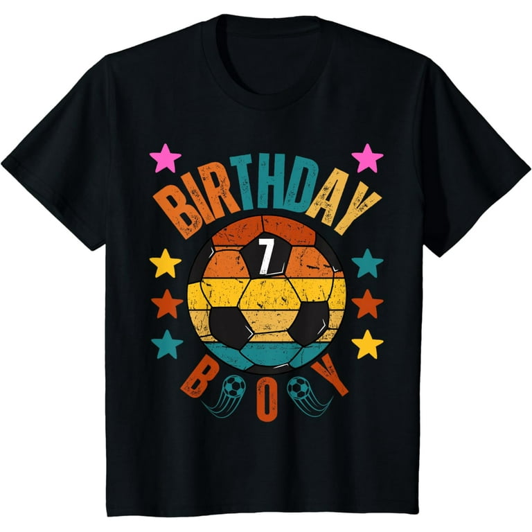 7th Birthday Boy Shirt - Soccer T- Shirt 7 Years Old Kid 7th Birthday Boy Shirt - Soccer T- Shirt 7 Years Old Kid