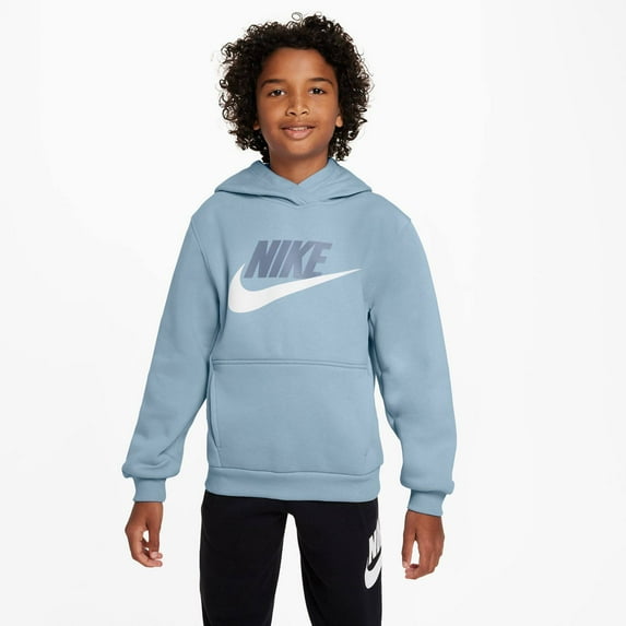 Kids 8-20 Nike Club Fleece Hoodie Color: Light Armory Blue Size: LARGE