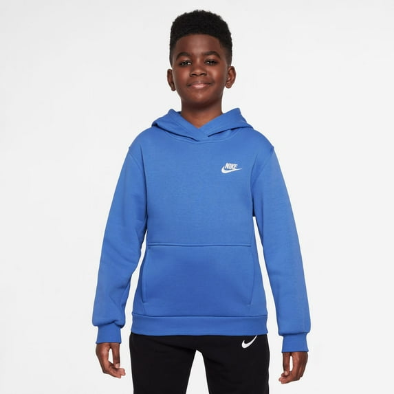 Kids 8-20 Nike Sportswear Club Embroidered Logo Fleece Pullover Hoodie Color: Comet Blue Size: X LARGE