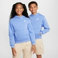 thumbnail image 1 of Kids 8-20 Nike Sportswear Club Embroidered Logo Fleece Pullover Hoodie Color: Light Blue Size: MEDIUM, 1 of 4