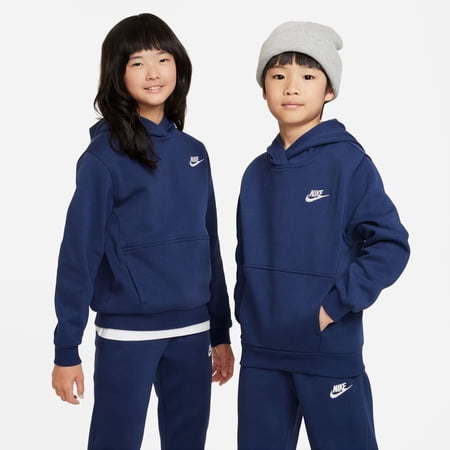 Kids 8-20 Nike Sportswear Club Fleece Pullover Hoodie Color: Midnight Navy Size: MEDIUM