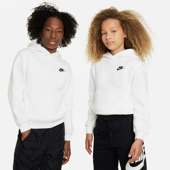 Kids 8-20 Nike Sportswear Club Fleece Pullover Hoodie Color: White Size: LARGE