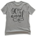 thumbnail image 1 of Kids 90% Angel Shirt, Youth Kids Boy Girl T-Shirt, Cute Shirt, Sweet Shirt, Daughter Tee, Sweetheart Tee, Dark Heather Gray, Small, 1 of 4