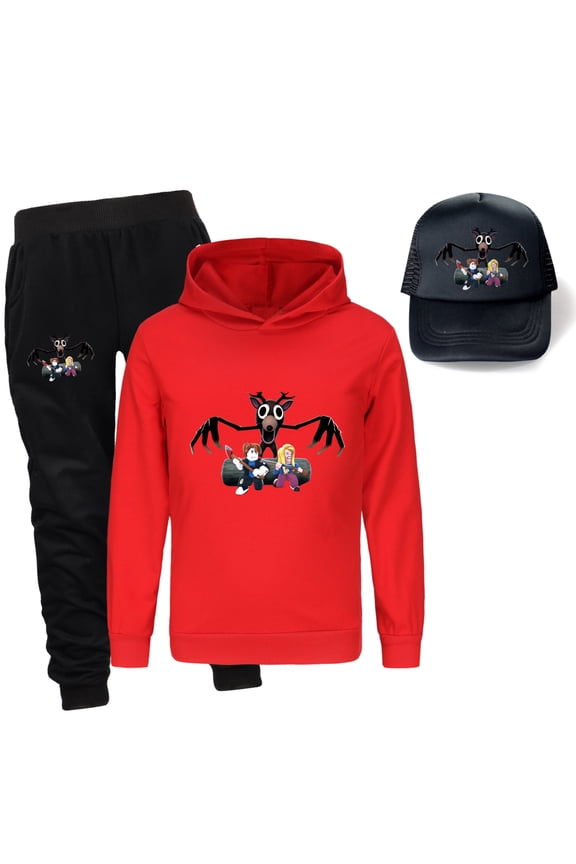 Kids 99 Nights In The Forest Hoodies Trousers and Sunhat 3PCS Set 99 Nights In The Forest Sweatshirts Set for Boys Girls