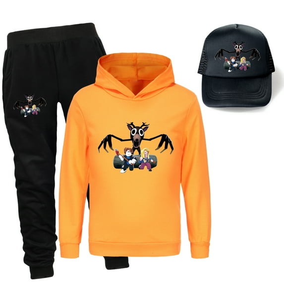 Kids 99 Nights In The Forest Hoodies Trousers and Sunhat 3PCS Set 99 Nights In The Forest Sweatshirts Set for Boys Girls