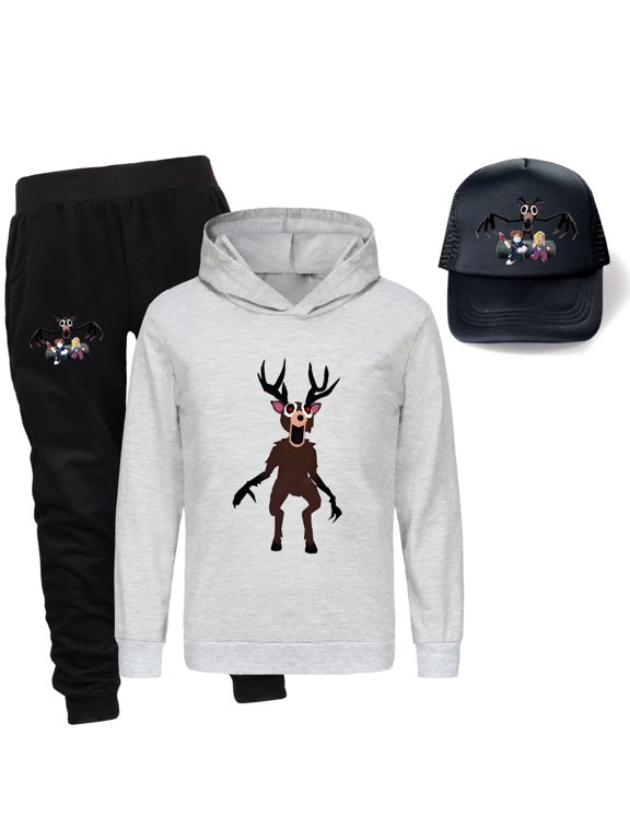 Kids 99 Nights In The Forest Hoodies Trousers and Sunhat 3PCS Set 99 Nights In The Forest Sweatshirts Set for Boys Girls
