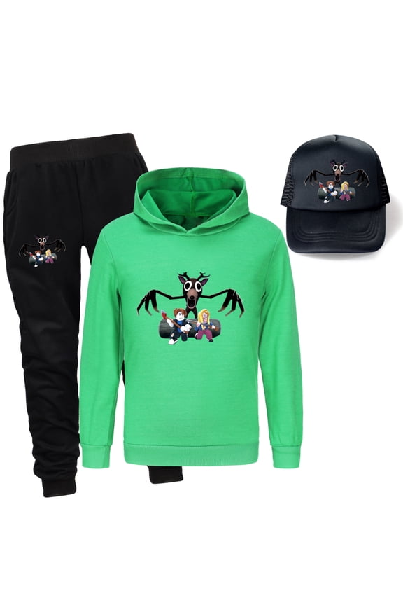Kids 99 Nights In The Forest Hoodies Trousers and Sunhat 3PCS Set 99 Nights In The Forest Sweatshirts Set for Boys Girls