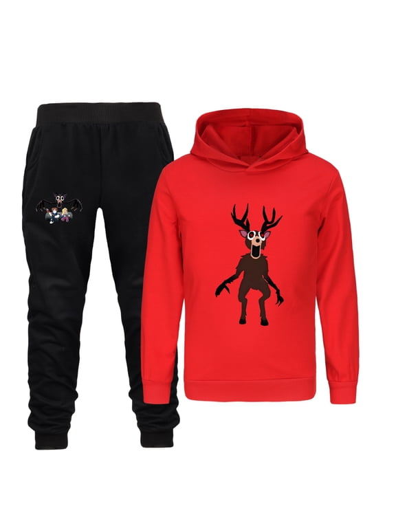 Kids 99 Nights In The Forest Hoodies and Trousers 2Pcs Set 99 Nights In The Forest Sweatshirts Set for Boys Girls
