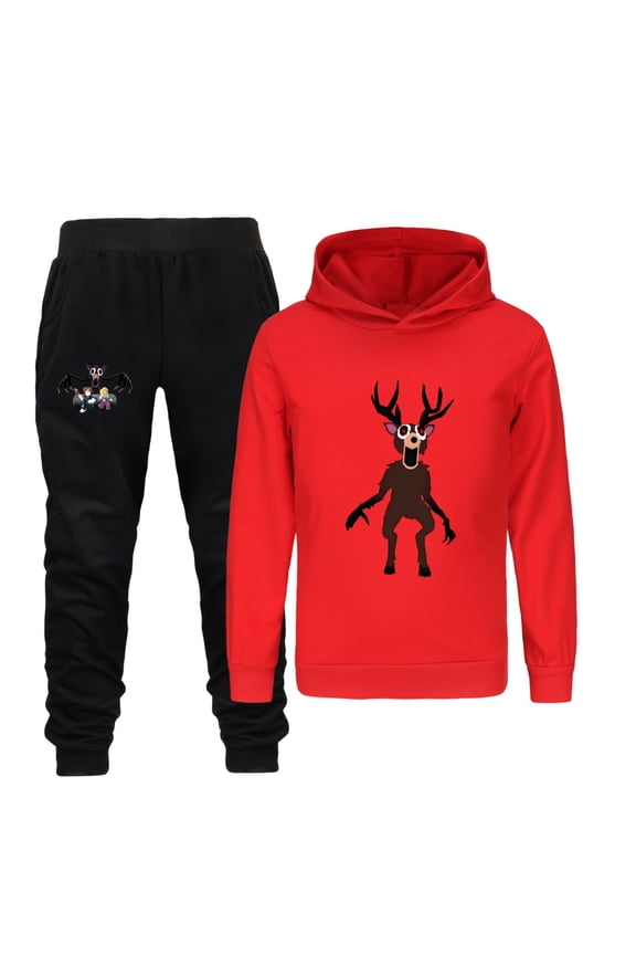 Kids 99 Nights In The Forest Hoodies and Trousers 2Pcs Set 99 Nights In The Forest Sweatshirts Set for Boys Girls
