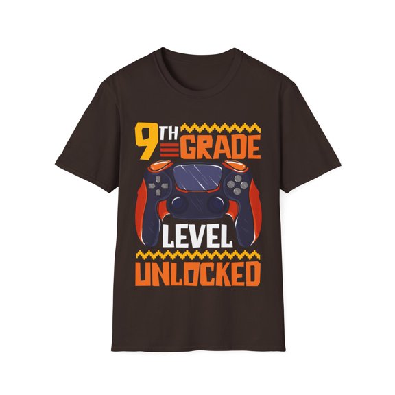 Kids 9th Grade Level Unlocked First Day Of School Video Game Unisex T-Shirt
