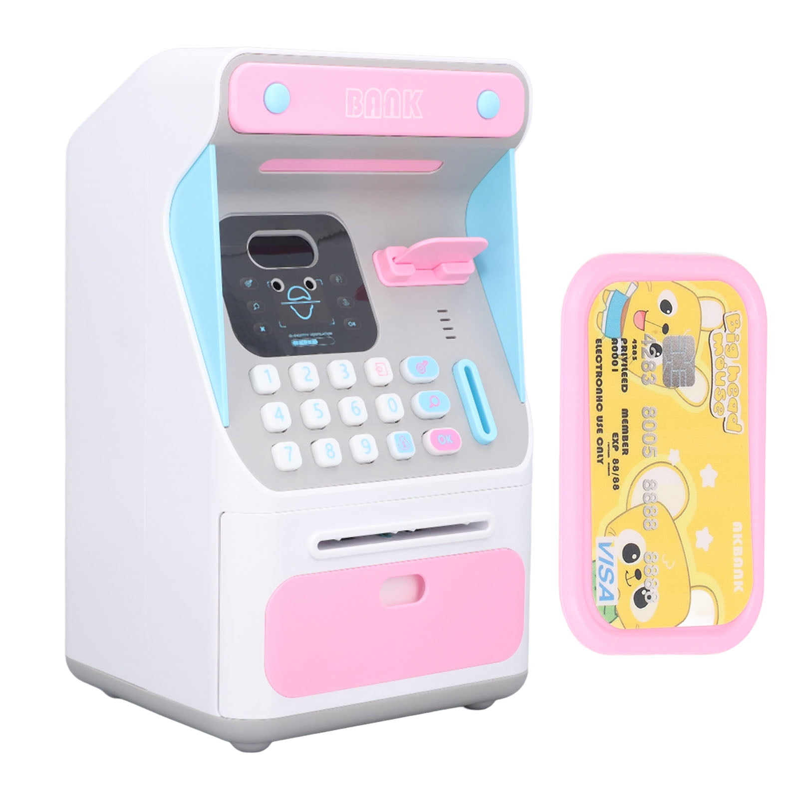 Kids ATM Savings Money Bank Large Capacity Password Safe Face ...