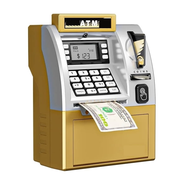Kids ATM Savings Toy with Smart Card, Coin Counter and Password Safe