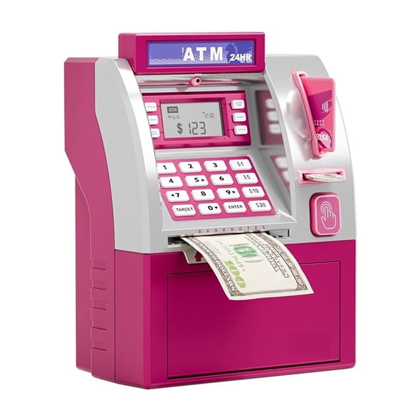 Kids ATM Savings Toy with Smart Card, Coin Counter and Password Safe