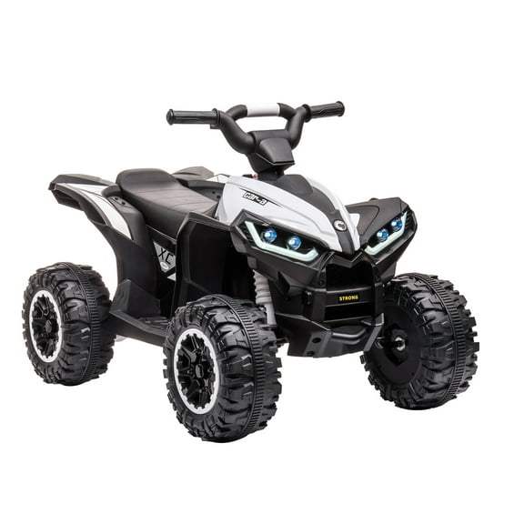 Kids ATV, 12V Ride On Toy ATV, Battery Powered 4 Wheeler Quad Car, Electric ATV with Remote Control, Music, Horn, Monitor Display, LED Lights, Treaded Tires for Toddlers 3-6 Years